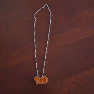 Orange cat necklace